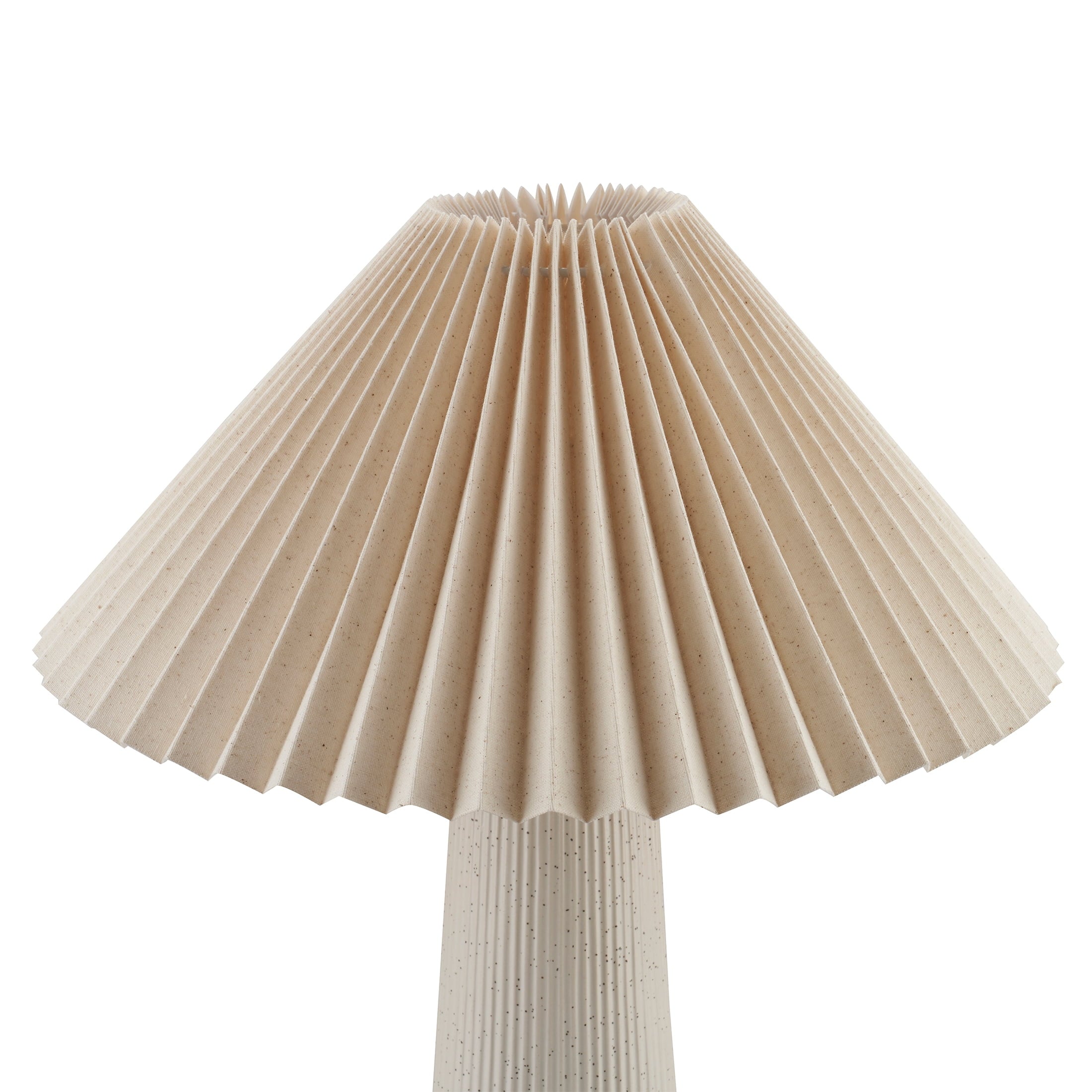 Home Decor Collection 18"in Ribbed Ceramic Table Lamp with Ivory Pleated Shade