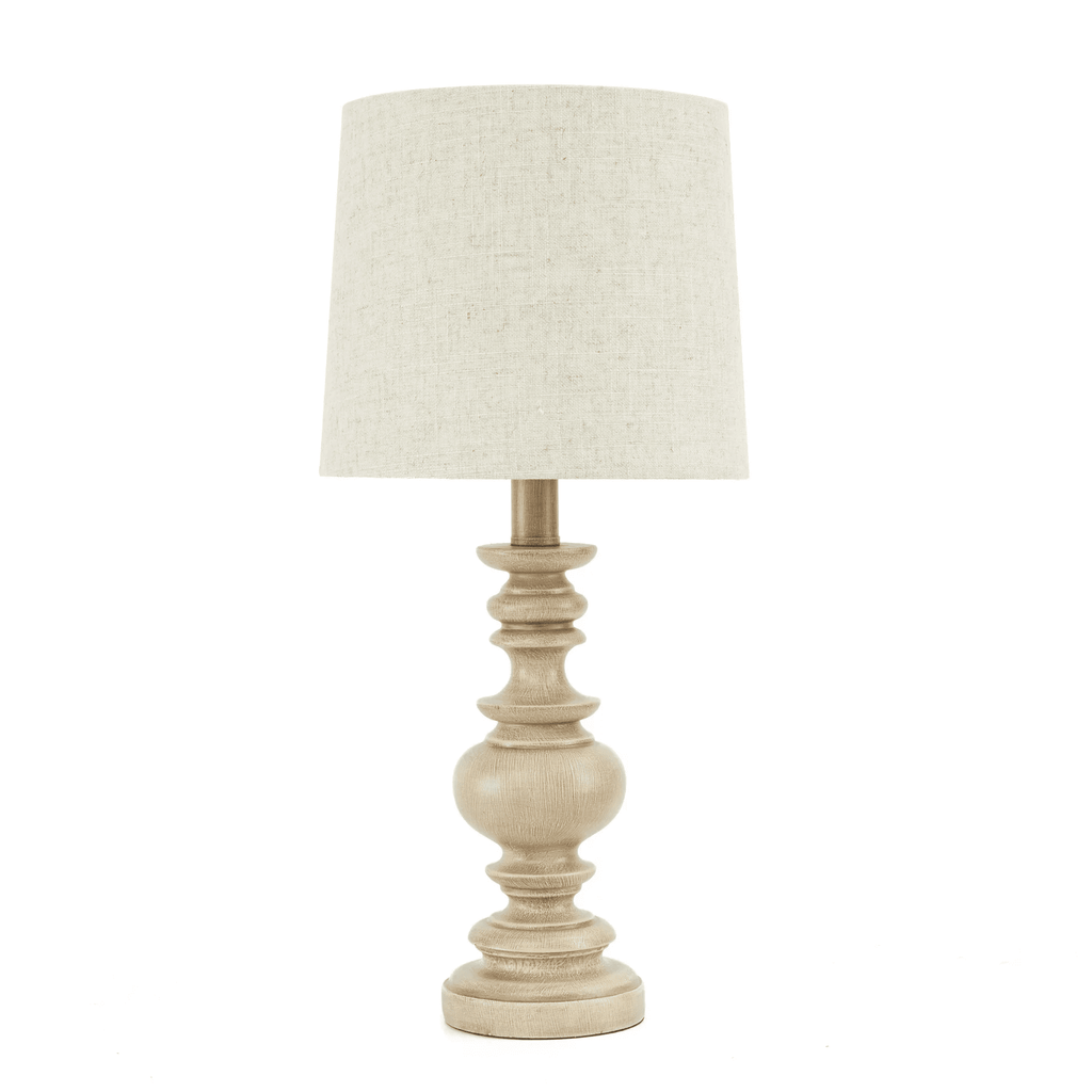 Mainstays 18.5" Traditional Washed Wood Table Lamp, Linen Shade