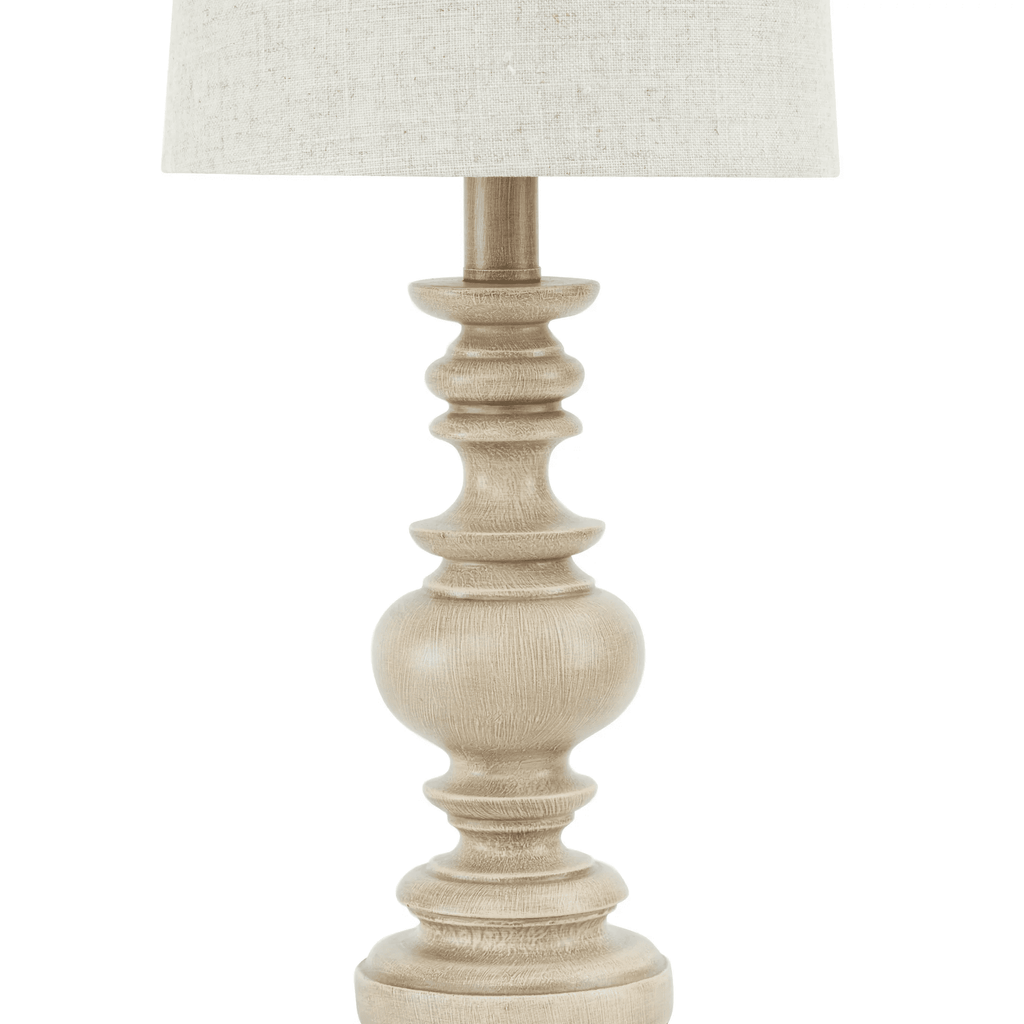 Mainstays 18.5" Traditional Washed Wood Table Lamp, Linen Shade