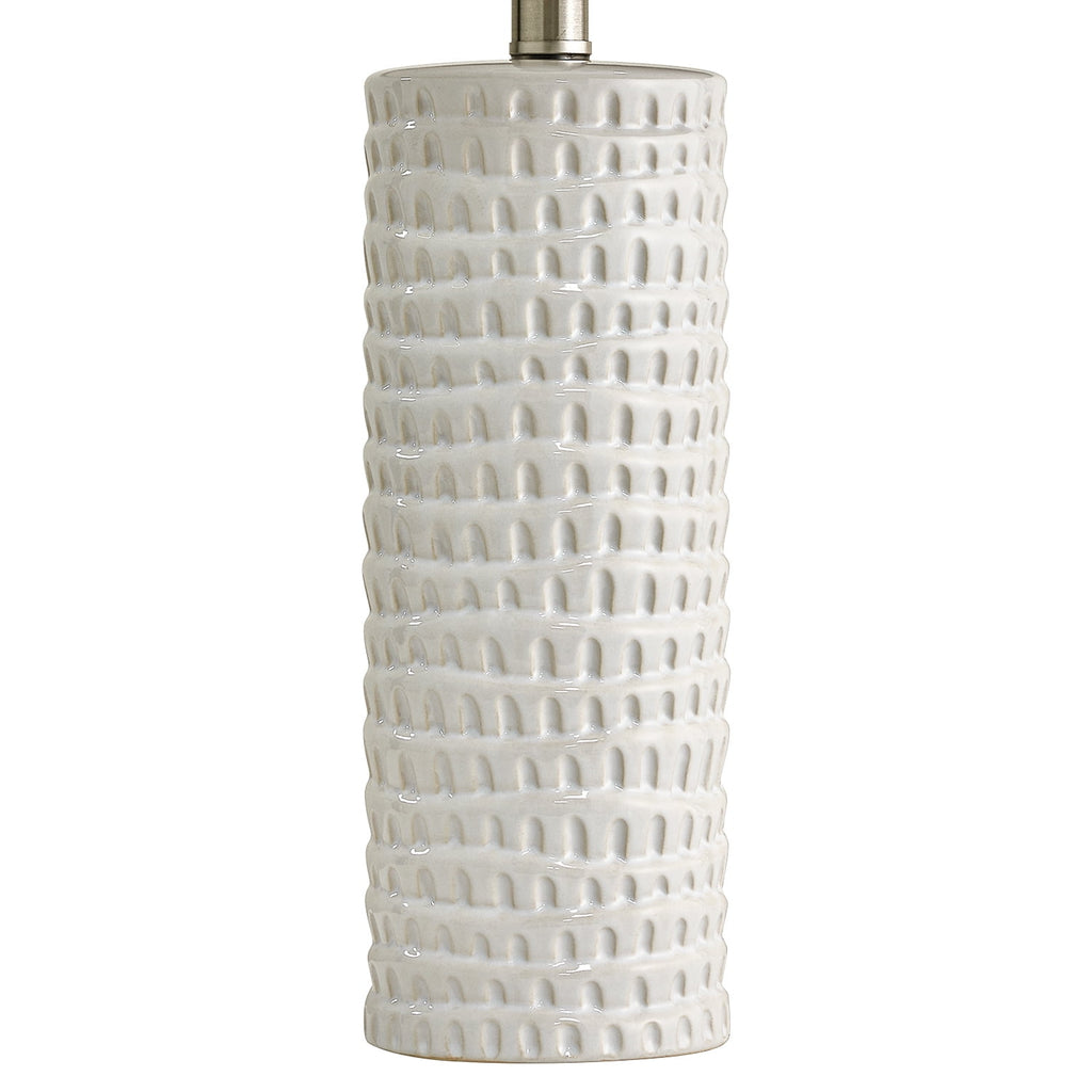 Oneach Ceramic Table Lamp Set of 2 24" White Contemporary Bedside Nightstand Lamps for Bedroom Living Room